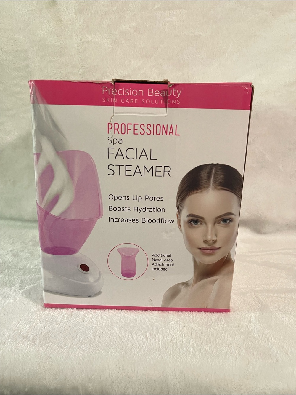 Precision Beauty Professional Spa Facial Steamer - Pink/White